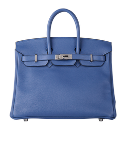 Birkin 25 In Togo Blue Brighton, ZHA851(2021), B/DB/CL/L/K, 3*